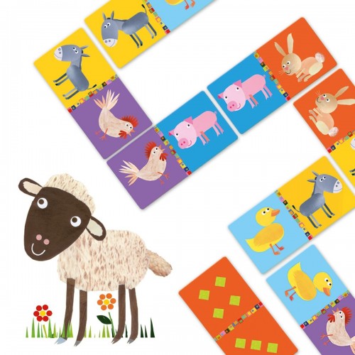 Domino obrazkowe dla Dzieci Zwierzęta - Djeco