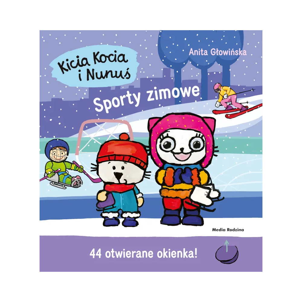 Kicia Kocia i Nunuś. Sporty zimowe. Książka z okienkami