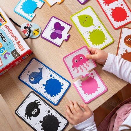 Dwuelementowe Puzzle Kolory Montessori Baby - Lisciani