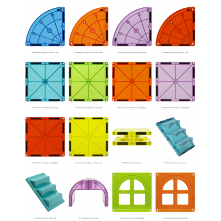 Klocki Magnetyczne 110 el. Metropolis MAGNA-TILES