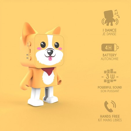 Tańczący Głośnik Pies Corgi bluetooth Mobility On Board