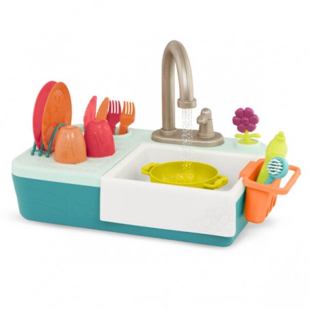 Zlew z Prawdziwym Kranem + Akcesoria Splash-n-Scrub Sink b.toys