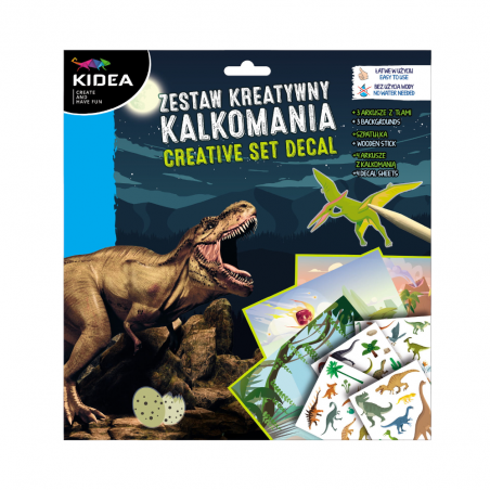 Kalkomania Obrazki do Kopiowania Dinozaury - Kidea