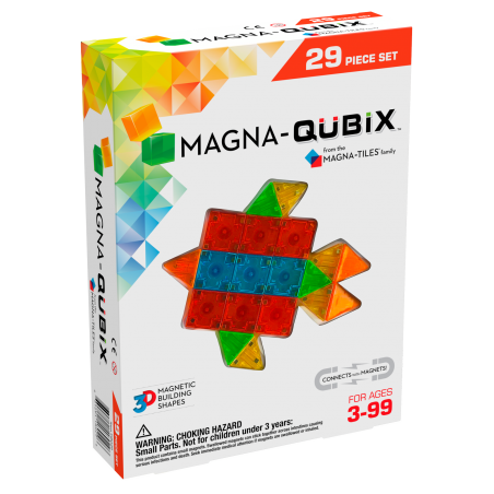 Klocki edukacyjne Magnetyczne 3D 29 el. MAGNA-QUBIX