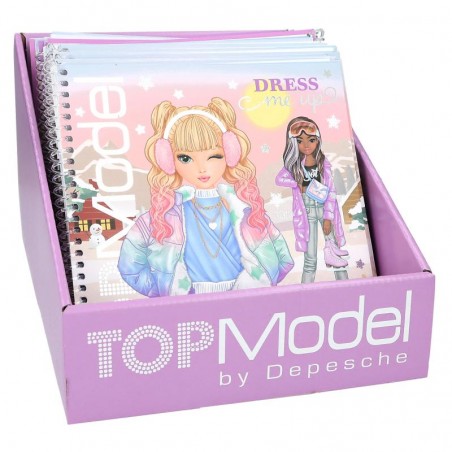 Stylizacje zimowe TOPModel Ubierz mnie Notes z Naklejkami Dress Me up