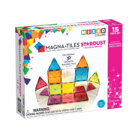 Klocki Magnetyczne z brokatem zestaw 15 el. MAGNA-TILES Stardust