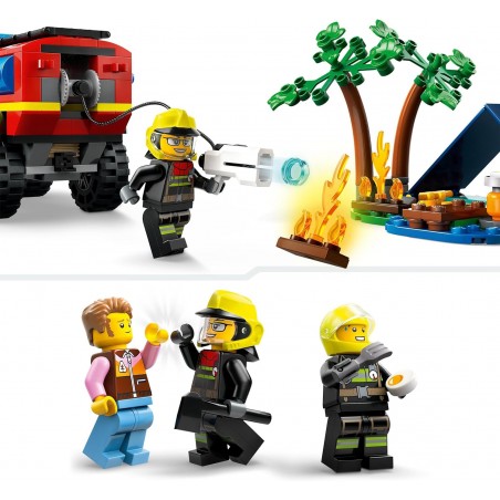 Terenowy wóz strażacki z łodzią ratunkową Lego 60412