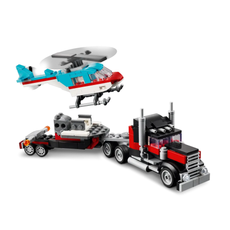 Lego Ciężarówka z platformą i helikopterem 31146