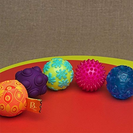 Kula z Sensorycznymi Piłkami Ballyhoo Czerwona - b.toys