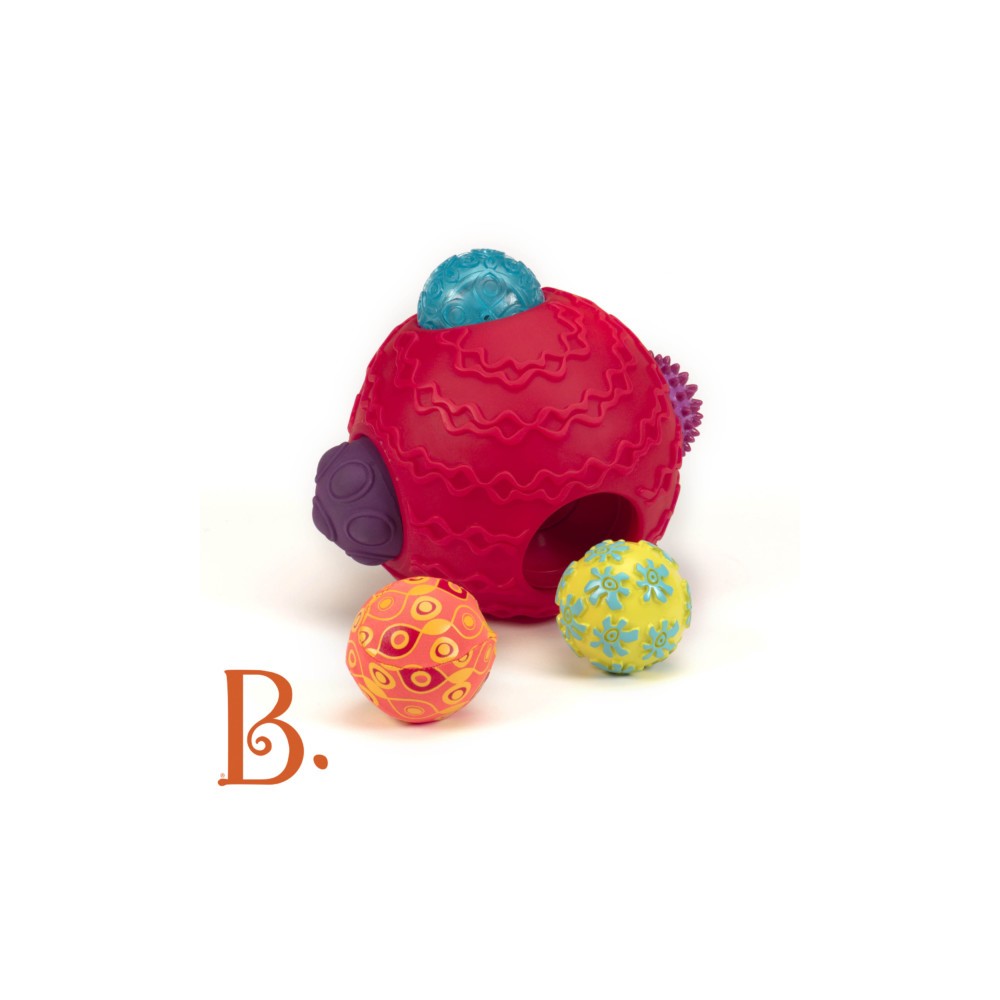 Kula z Sensorycznymi Piłkami Ballyhoo Czerwona - b.toys