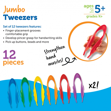 Duże szczypce dla dzieci Jumbo Tweezers Learning Resources