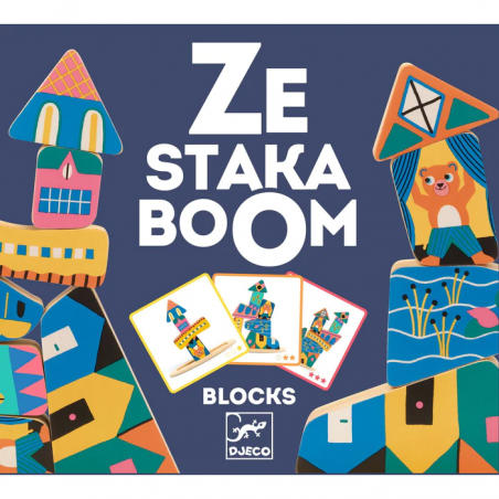 Balansujący domek drewniana układanka Ze Staka Boom Djeco