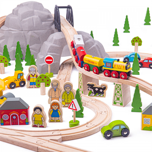 Kolejka górska Pociąg tory kolejowe Bigjigs Toys