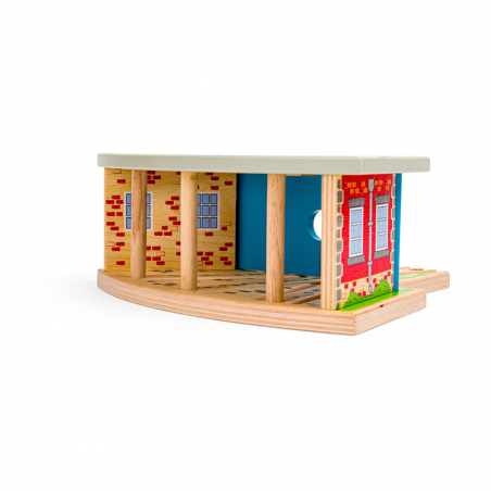 Parowozownia dla 3 pociągów Bigjigs Rail