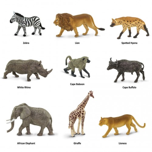 Zwierzęta Południowej Afryki Safari. Zestaw Figurek w Tubie Safari Ltd.