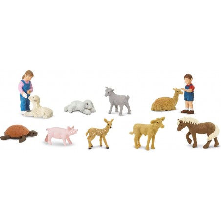 Małe Zwierzątka z Mini Zoo. Zestaw Figurek w Tubie Safari Ltd.