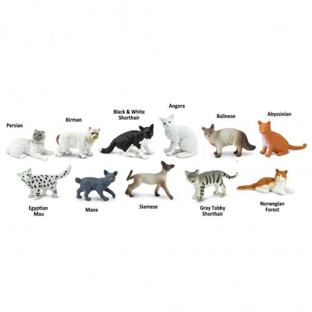Figurki kotów 11 szt. w tubie Safari Ltd.