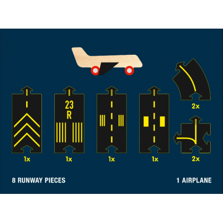 Lotnisko pas startowy + samolot 9 el. Runway - Waytoplay