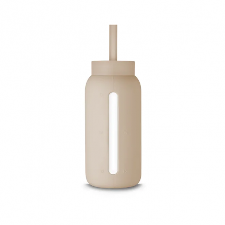 Słomka do Szklanej Butelki Muuki 720 ml Lounge Straw + Cap Summer Sand