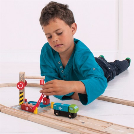 Port z Załadownią Kontenerów Bigjigs Rail