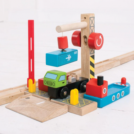 Port z Załadownią Kontenerów Bigjigs Rail