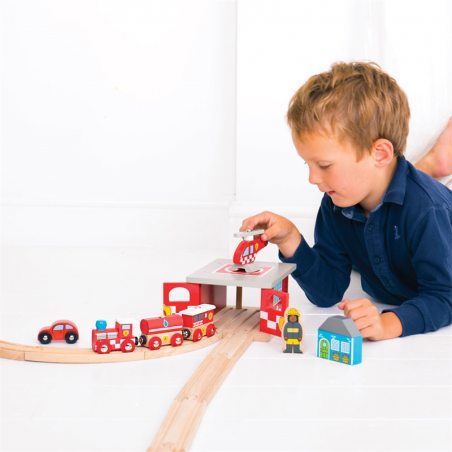 Remiza strażacka dla pociągów Bigjigs Rail