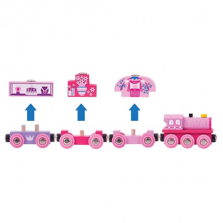 Różowy Pociąg księżniczki Bigjigs Rail