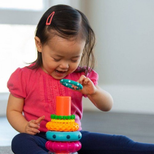 Wieża z sensorycznymi krążkami zabawka STEM Sassy
