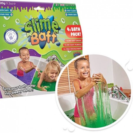 Slime Baff gluty w kąpieli zestaw fioletowy i zielony - Zimpli Kids