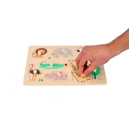 Puzzle z uchwytami Safari układanka - Adam Toys