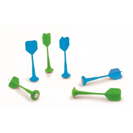 Rzutki magnetyczne 6 sztuk (zielone i niebieskie) Scratch