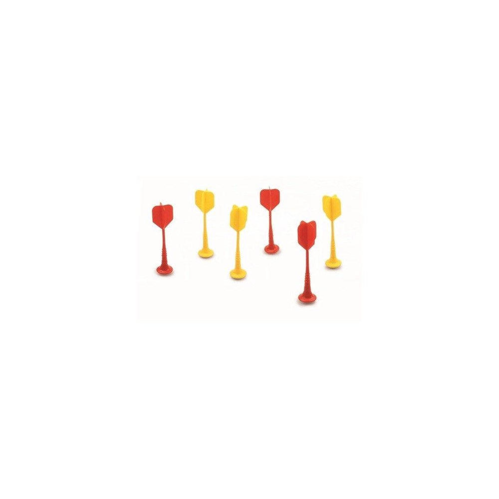 Rzutki magnetyczne 6 sztuk (czerwone i żółte) Scratch