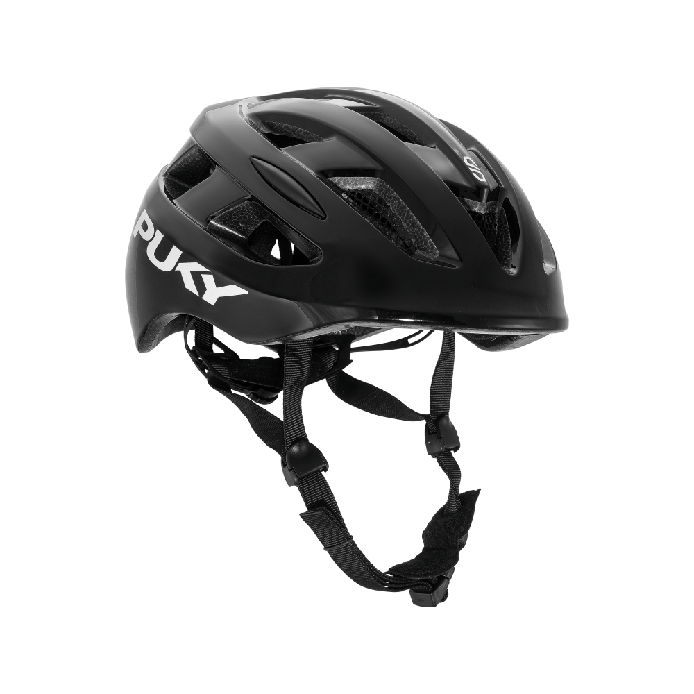 Kask dziecięcy rowerowy ze światełkiem Puky S czarny 48-55 cm