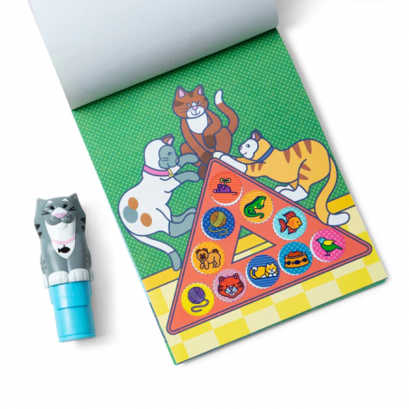 Stempelki z naklejkami Kot Sticker WOW Melissa & Doug