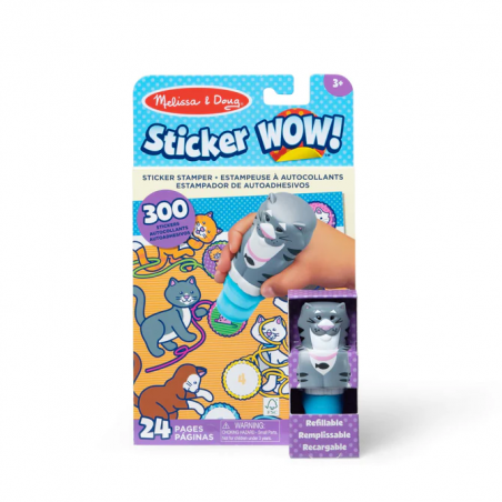 Stempelki z naklejkami Kot Sticker WOW Melissa & Doug