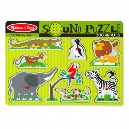 Puzzle Dźwiękowe Zwierzęta z Zoo - Melissa & Doug