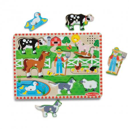 Puzzle dźwiękowe Farma Old MacDonald's - Melissa & Doug