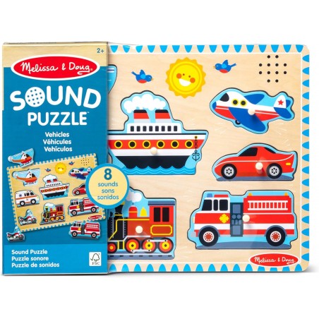 Puzzle z odgłosami Pojazdy Melissa & Doug