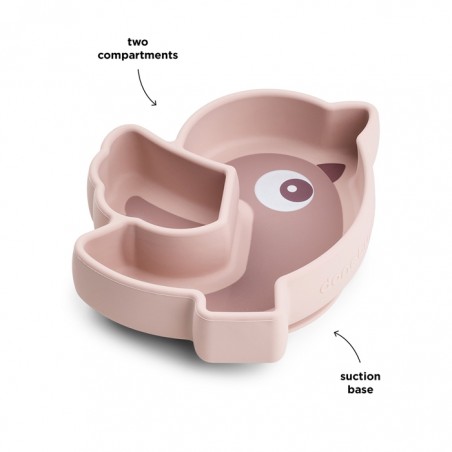 Talerzyk z przyssawką Ptaszek różowy Done by Deer