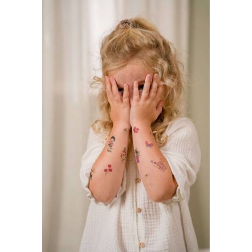 Tatuaże dla dziewczynki Rosa & friends kwiatki - Little Dutch