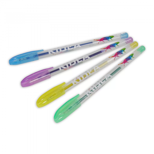 Pachnace długopisy żelowe z brokatem 6 kolorów KIDEA