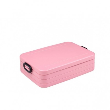 Lunchbox z przegródkami, pojemniczkiem i widelcem Bento Pink Mepal