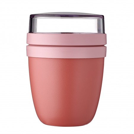 Podwójny pojemnik na jedzenie Lunchpot Ellipse mini mauve - Mepal