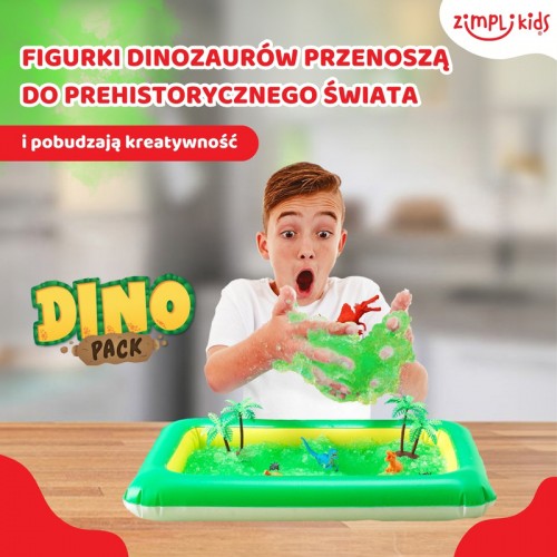 Dinozaury galaretka sensoryczna z tacą i figurkami Gelli Worlds Zimpli