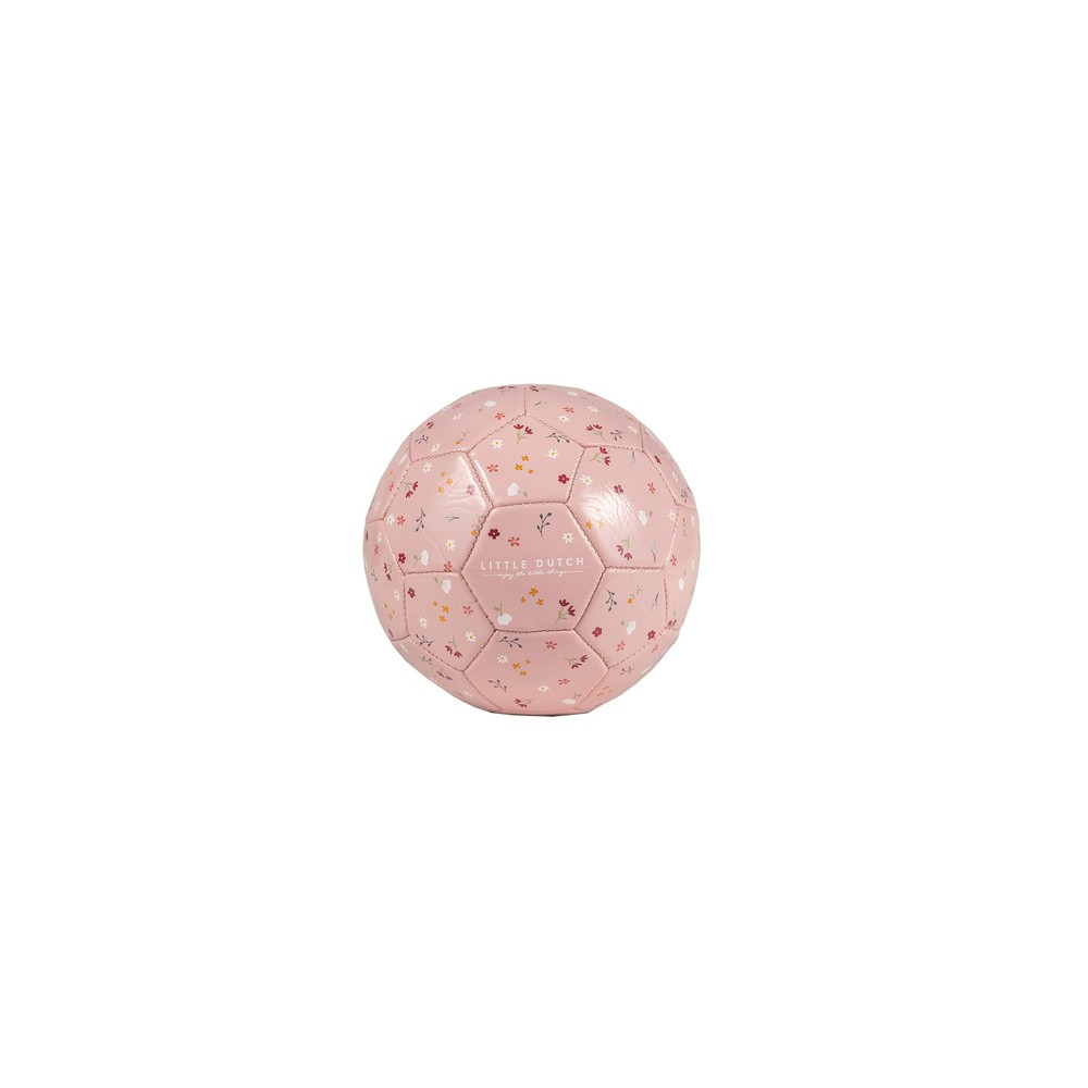Różowa piłka 16 cm kwiatki Little Dutch