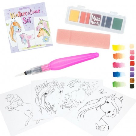 Malowanie akwarelami Konie Watercolour Set - Miss Melody