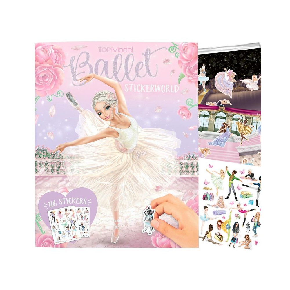 Balet album do naklejania + naklejki Stickerworld Top Model