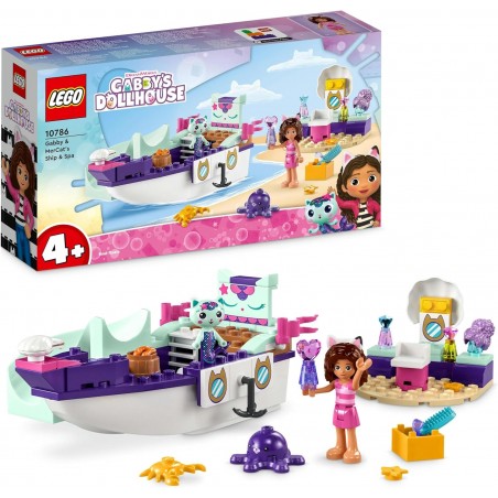 GABBY'S DOLLHOUSE Statek i spa Gabi i Syrenkotki Lego 10786