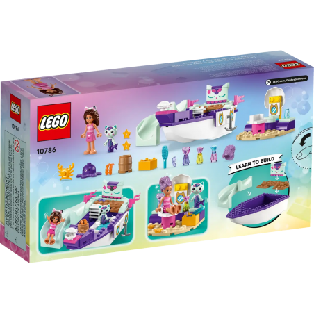 GABBY'S DOLLHOUSE Statek i spa Gabi i Syrenkotki Lego 10786