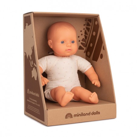 Pachnąca Lalka z miękkim tułowiem Europejka 32 cm - Miniland Doll
